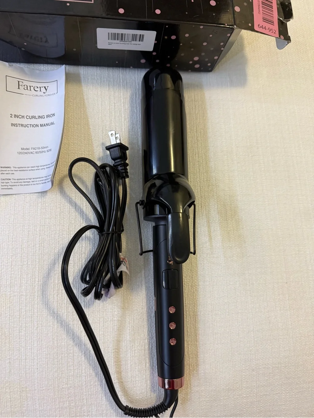 Farery Pink & Black Curling Iron - Women Hair Tool